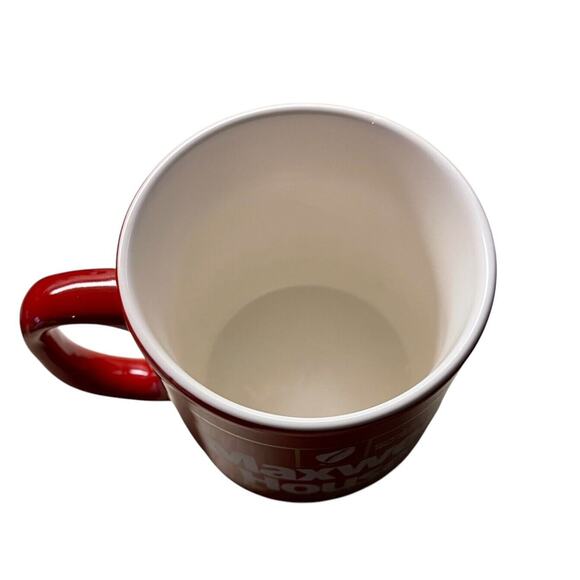 Coffee Cup Vintage Red Maxwell House  Instant Coffee- Collectors 1980s Red/Gold - Picture 6 of 8